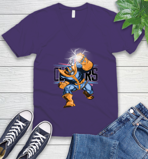 LA Clippers NBA Basketball Thanos Avengers Infinity War Marvel V-Neck T-Shirt 9