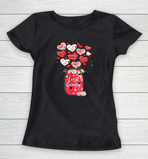 Buffalo Plaid Hearts Loved Grammy Valentine Day Women's T-Shirt