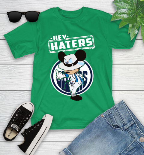 NHL Hey Haters Mickey Hockey Sports Edmonton Oilers Youth T-Shirt 8