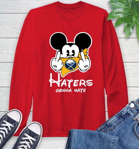 NHL Buffalo Sabres Haters Gonna Hate Mickey Mouse Disney Hockey T Shirt Long Sleeve T-Shirt 11