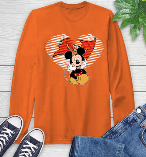 NFL Tampa Bay Buccaneers The Heart Mickey Mouse Disney Football T Shirt_000 Long Sleeve T-Shirt 4