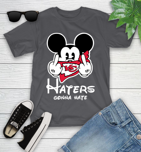 NFL Kansas City Chiefs Haters Gonna Hate Mickey Mouse Disney Football T Shirt_000 Youth T-Shirt 6