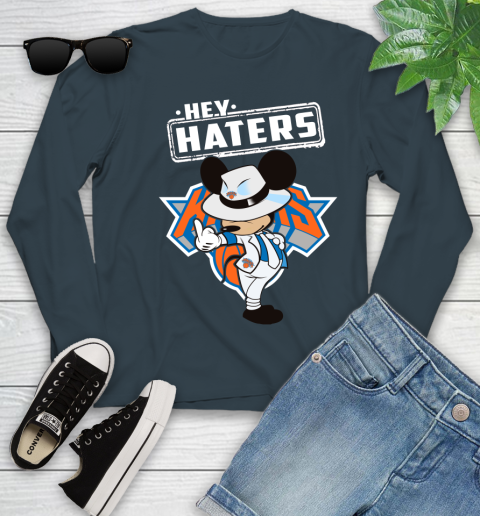 NBA Hey Haters Mickey Basketball Sports New York Knicks Youth Long Sleeve 9