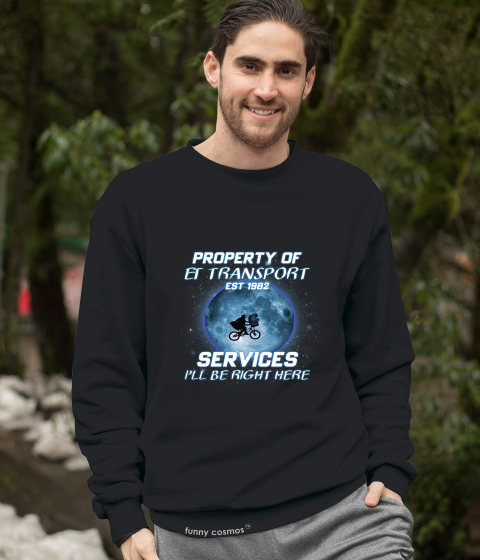 The Extra Terrestrial T Shirt, E.T. Tshirt, ET Alien Tshirt, Property Of ET Transport Service Shirt