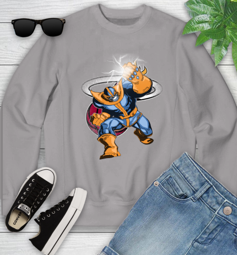 Miami Heat NBA Basketball Thanos Avengers Infinity War Marvel Youth Sweatshirt 3
