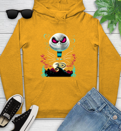 NHL Anaheim Ducks Jack Skellington Sally The Nightmare Before Christmas Hockey Youth Hoodie 2