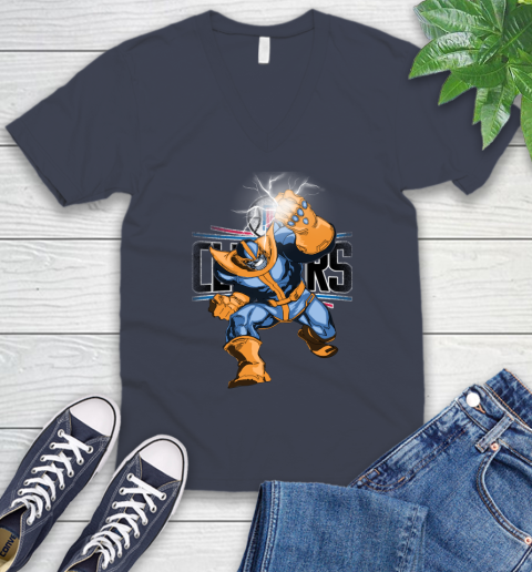 LA Clippers NBA Basketball Thanos Avengers Infinity War Marvel V-Neck T-Shirt 8