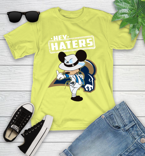 NFL Hey Haters Mickey Football Sports Los Angeles Rams Youth T-Shirt 10