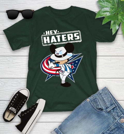 NHL Hey Haters Mickey Hockey Sports Columbus Blue Jackets Youth T-Shirt 5