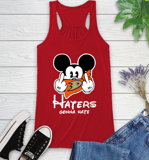 NHL Anaheim Ducks Haters Gonna Hate Mickey Mouse Disney Hockey T Shirt Racerback Tank 5