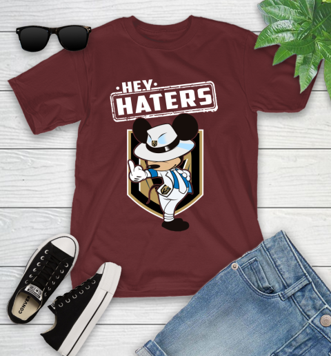 NHL Hey Haters Mickey Hockey Sports Vegas Golden Knights Youth T-Shirt 14