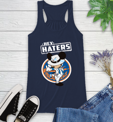 NHL Hey Haters Mickey Hockey Sports New York Islanders Racerback Tank 9