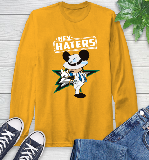 NHL Hey Haters Mickey Hockey Sports Dallas Stars Long Sleeve T-Shirt 2