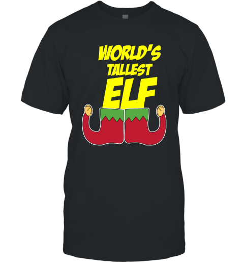 World's Tallest Elf  Funny Christmas T-Shirt
