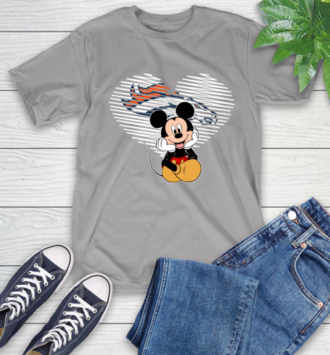 NFL Denver Broncos The Heart Mickey Mouse Disney Football T Shirt_000 T-Shirt 6