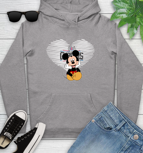 NBA LA Clippers The Heart Mickey Mouse Disney Basketball Youth Hoodie 6