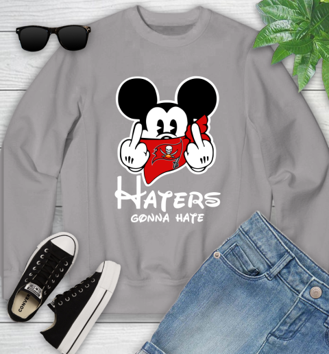 NFL Tampa Bay Buccaneers Haters Gonna Hate Mickey Mouse Disney Football T Shirt_000 Youth Sweatshirt 3