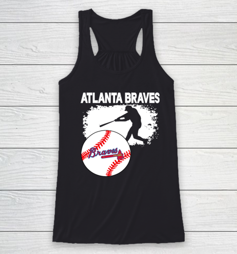 Atlanta Braves Baseball Distressed Game Day Brave Vintage Fan Lover Racerback Tank