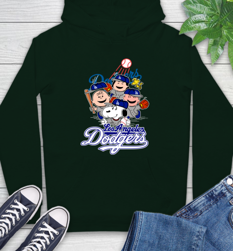 MLB Los Angeles Dodgers Snoopy Charlie Brown Woodstock The Peanuts Movie Baseball T Shirt_000 Hoodie 12