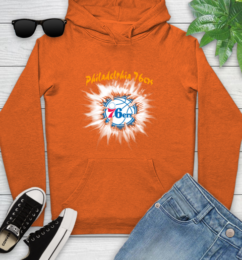 Philadelphia 76ers NBA Basketball Rip Sports Youth Hoodie 4