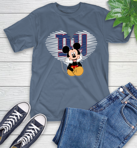 NFL New York Giants The Heart Mickey Mouse Disney Football T Shirt_000 T-Shirt 8