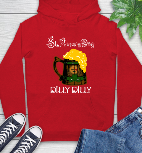 NFL Pittsburgh Steelers St Patrick's Day Dilly Dilly Beer Football Sports Hoodie 10
