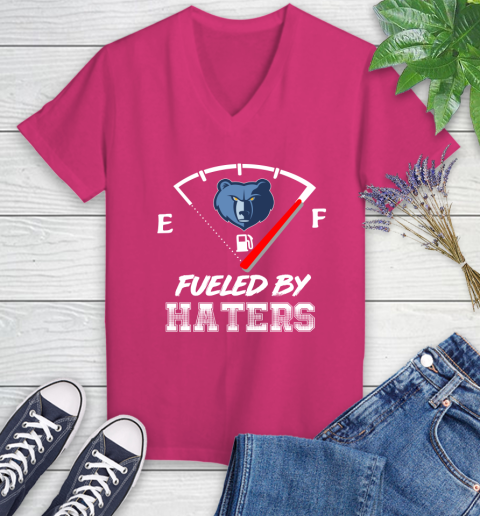 Memphis Grizzlies NBA Basketball Fueled By Haters Sports Women's V-Neck T-Shirt 9