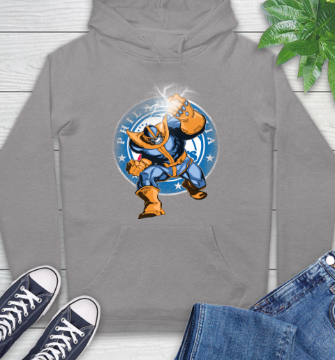 Philadelphia 76ers NBA Basketball Thanos Avengers Infinity War Marvel Hoodie 6