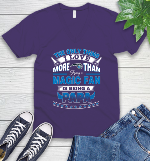 NBA The Only Thing I Love More Than Being A Orlando Magic Fan Is Being A Papa Basketball V-Neck T-Shirt 9