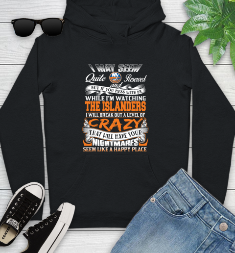 New York Islanders NHL Hockey Don't Mess With Me While I'm Watching My Team Youth Hoodie