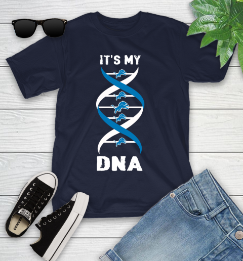 Detroit Lions NFL Football It's My DNA Sports Youth T-Shirt 2