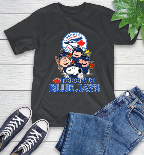MLB Toronto Blue Jays Snoopy Charlie Brown Woodstock The Peanuts Movie Baseball T Shirt_000 T-Shirt