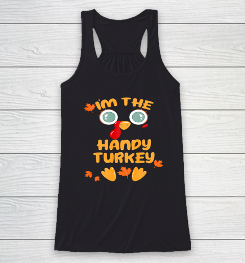 The HANDY Turkey Matching Family Group Thanksgiving Pajama Racerback Tank