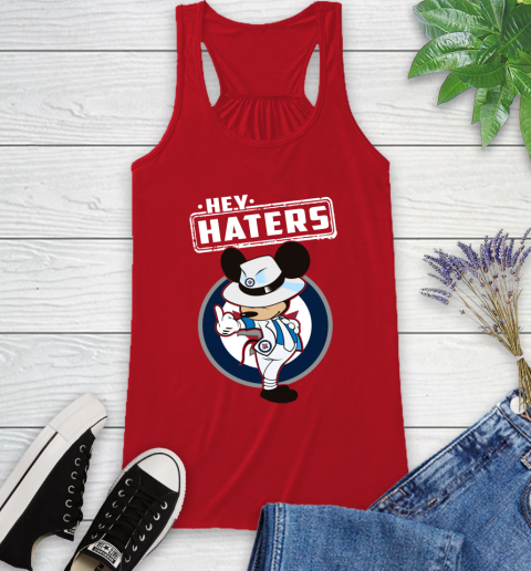 NHL Hey Haters Mickey Hockey Sports Winnipeg Jets Racerback Tank 5