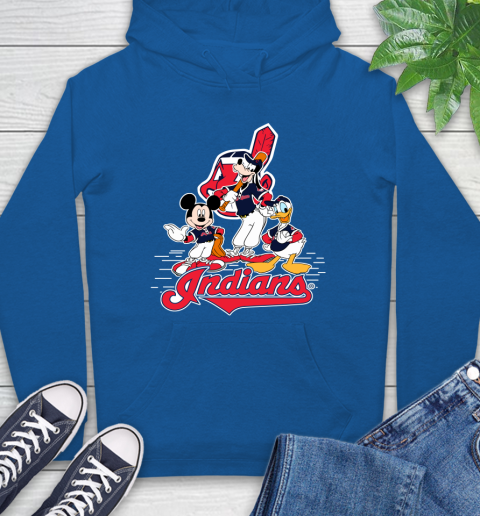 MLB Cleveland Indians Mickey Mouse Donald Duck Goofy Baseball T Shirt Hoodie 9