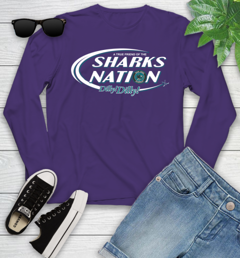 NHL A True Friend Of The San Jose Sharks Dilly Dilly Hockey Sports Youth Long Sleeve 4