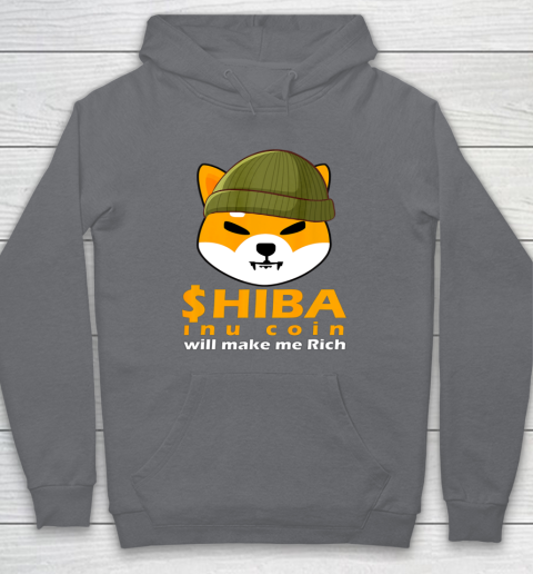 Shiba Will Make Me Rich Vintage Shiba Inu Coin Shiba Army Hoodie 3