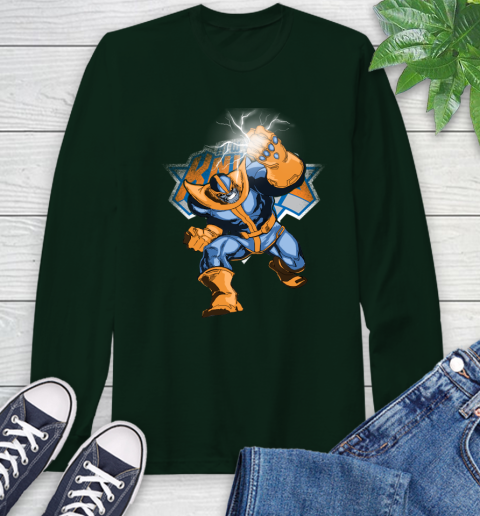New York Knicks NBA Basketball Thanos Avengers Infinity War Marvel Long Sleeve T-Shirt 7