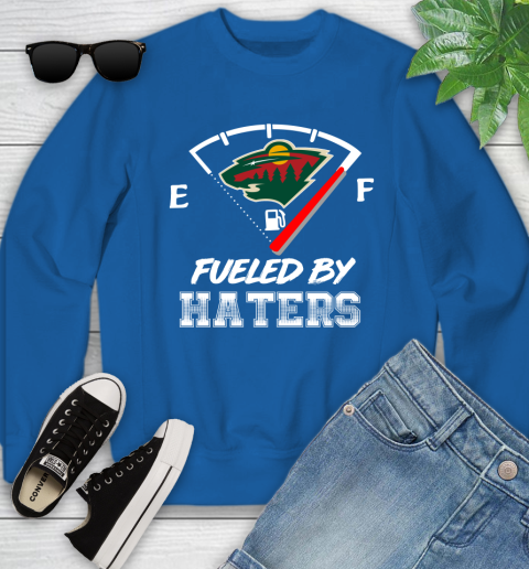 Minnesota Wild NHL Hockey Fueled By Haters Sports Youth Sweatshirt 7