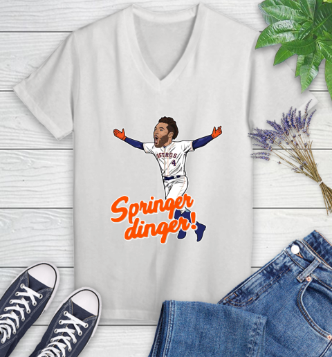 Houston Springer Dinger Fan Shirts Women's V-Neck T-Shirt