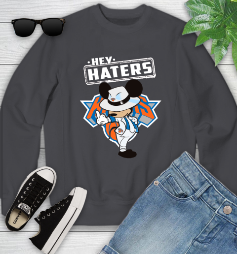 NBA Hey Haters Mickey Basketball Sports New York Knicks Youth Sweatshirt 5