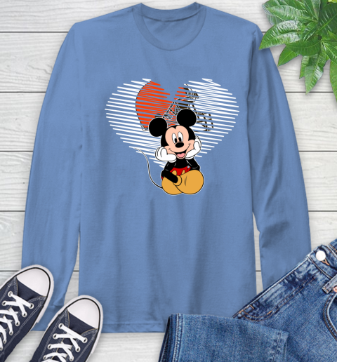 NFL Cleveland Browns The Heart Mickey Mouse Disney Football T Shirt_000 Long Sleeve T-Shirt 12