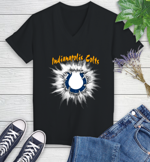 Indianapolis Colts NFL Football Adoring Fan Rip Sports Women's V-Neck T-Shirt