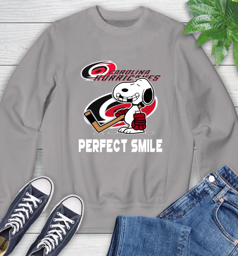 NHL Carolina Hurricanes Snoopy Perfect Smile The Peanuts Movie Hockey T Shirt Sweatshirt 5