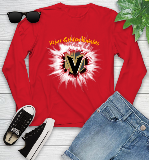Vegas Golden Knights NHL Hockey Adoring Fan Rip Sports Youth Long Sleeve 11