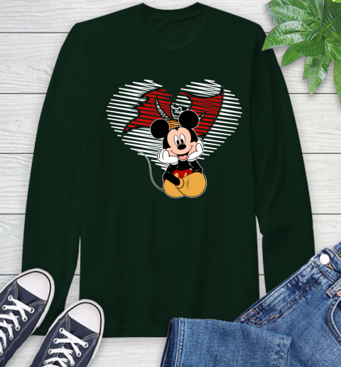 NFL Tampa Bay Buccaneers The Heart Mickey Mouse Disney Football T Shirt_000 Long Sleeve T-Shirt 7
