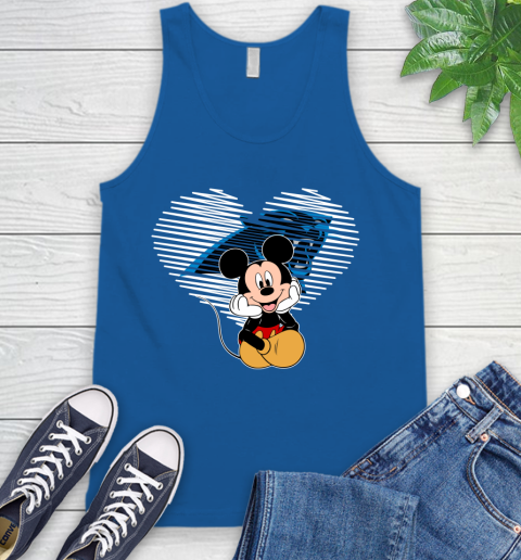 NFL Carolina Panthers The Heart Mickey Mouse Disney Football T Shirt_000 Tank Top 4