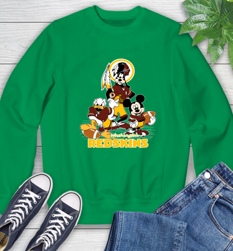 NFL Washington Redskins Mickey Mouse Donald Duck Goofy Football Shirt Sweatshirt 7