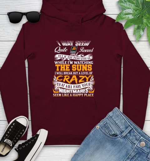 Phoenix Suns NBA Basketball Don't Mess With Me While I'm Watching My Team Youth Hoodie 7