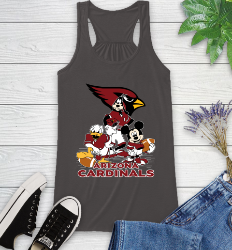 NFL Arizona Cardinals Mickey Mouse Donald Duck Goofy Football Shirt Racerback Tank 11